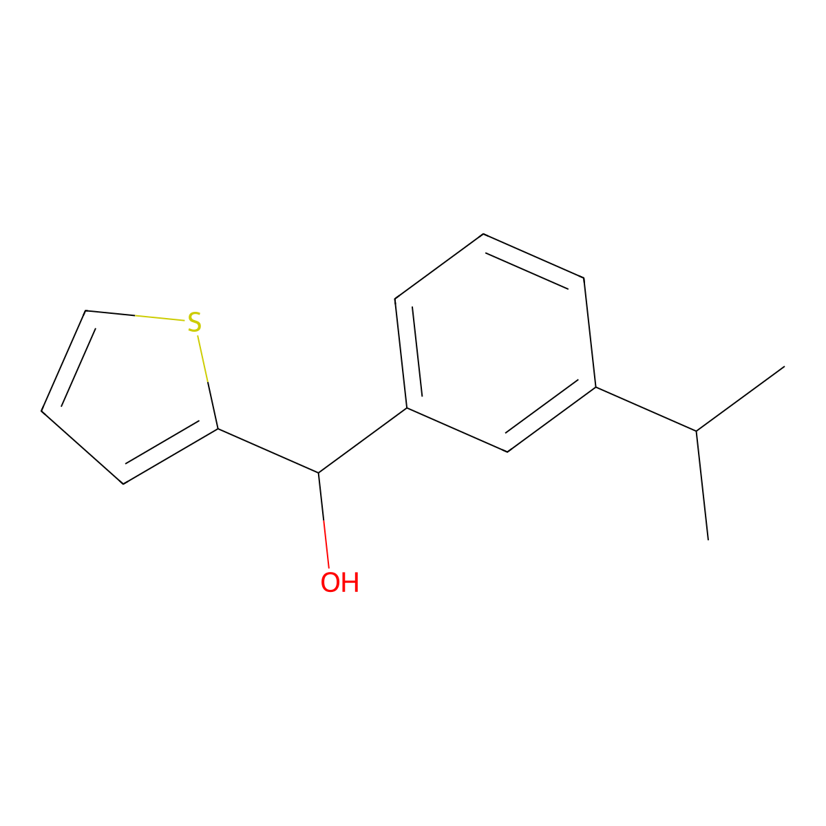 3-iso-Propylphenyl-(2-thienyl)methanol molecular structure, CAS 1443325-03-8