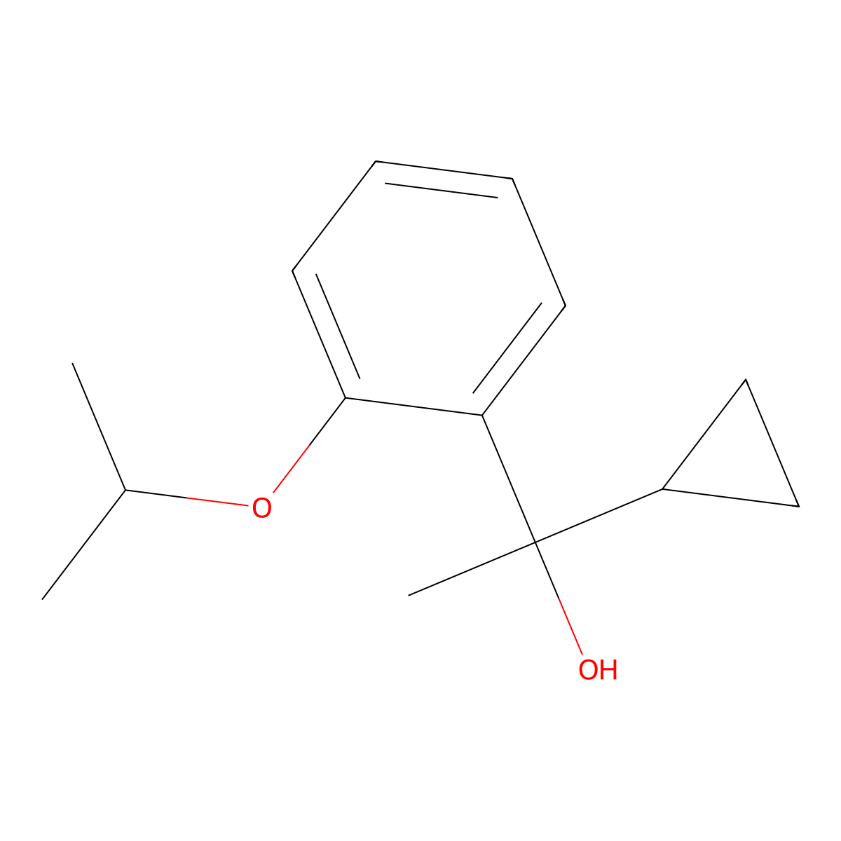 1-(2-iso-Propoxyphenyl)-1-cyclopropyl ethanol molecular structure, CAS 1443325-07-2