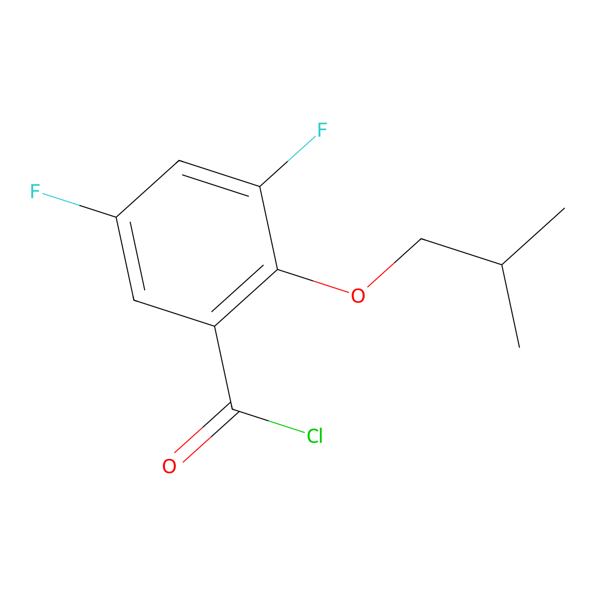 2-iso-Butoxy-3,5-difluorobenzoyl chloride molecular structure, CAS 1443325-10-7