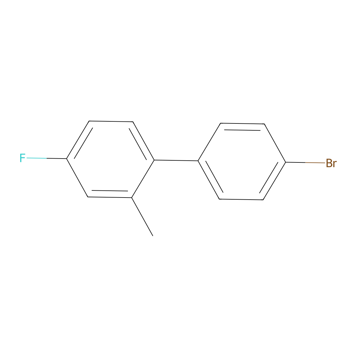 4-Bromo-4'-fluoro-2'-methylbiphenyl molecular structure, CAS 1443325-28-7