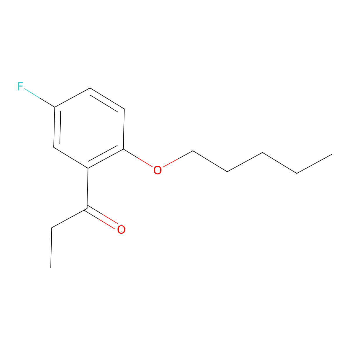 1-(5-Fluoro-2-(pentyloxy)phenyl)propan-1-one molecular structure, CAS 1443325-29-8