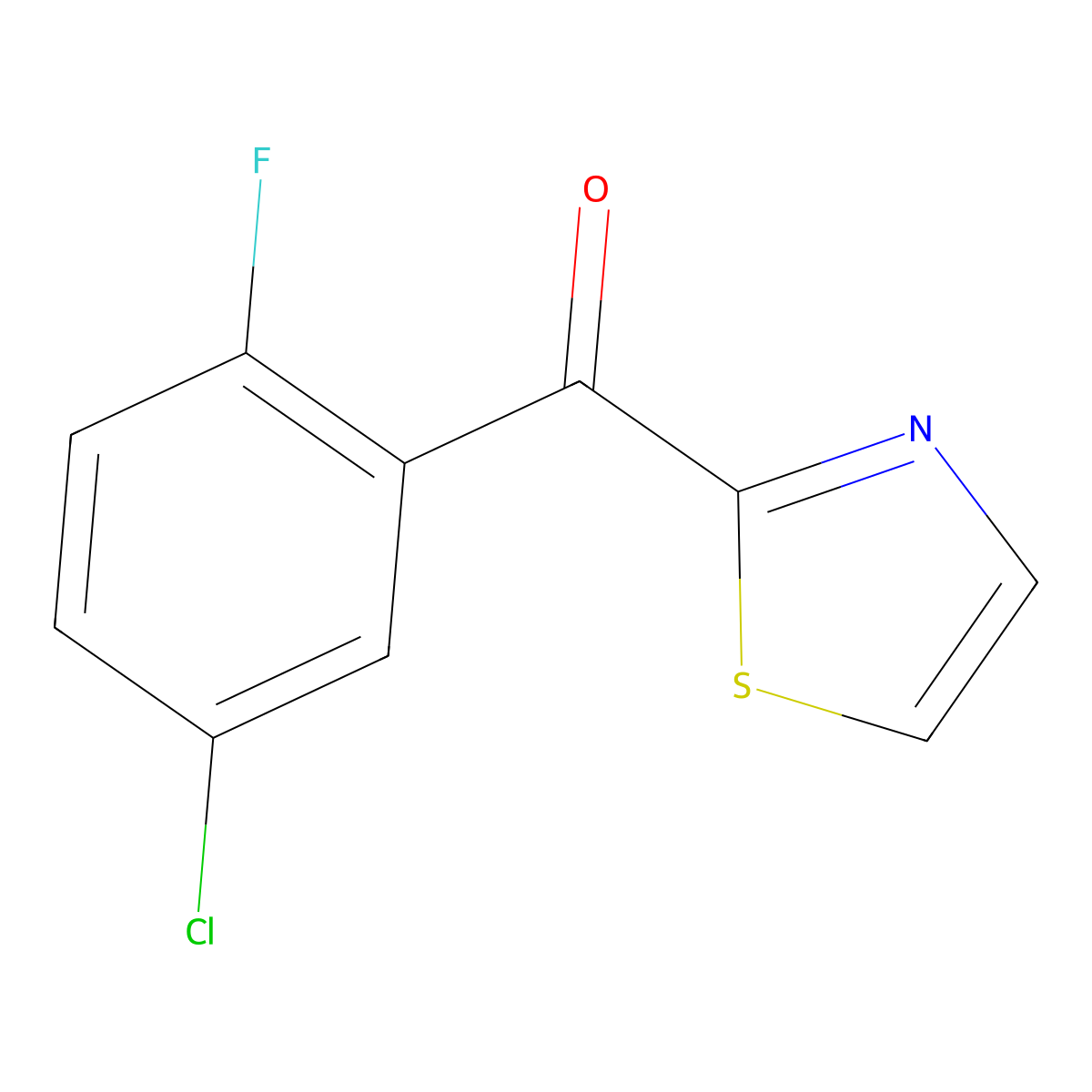 2-(5-Chloro-2-fluorobenzoyl)thiazole molecular structure, CAS 1443325-30-1