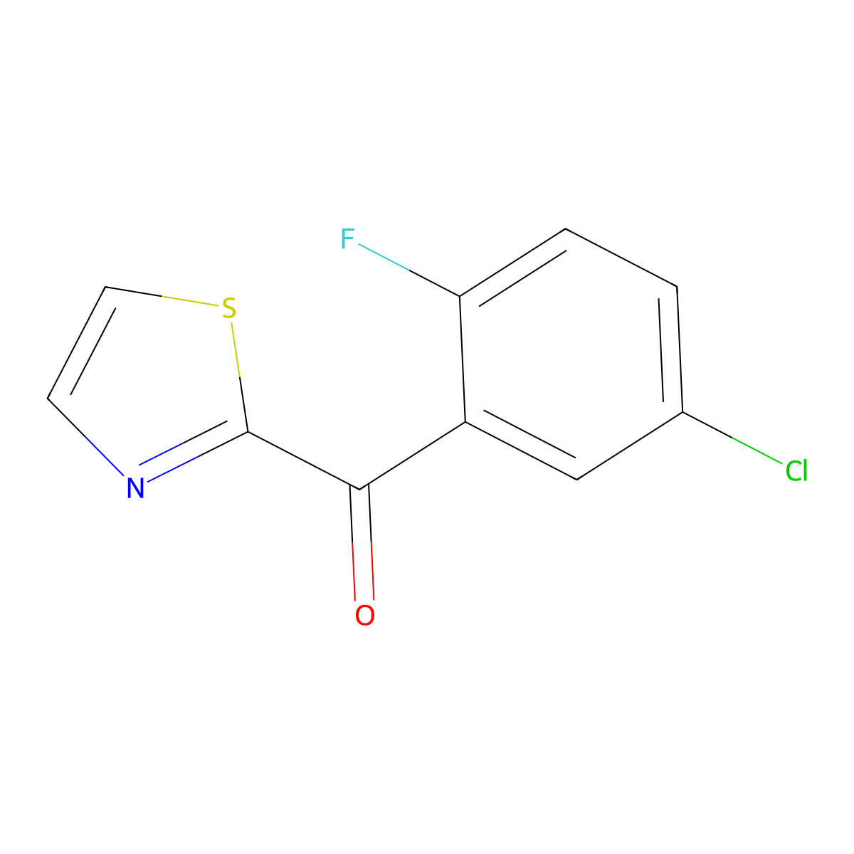 2-(5-Chloro-2-fluorobenzoyl)thiazole molecular structure, CAS 1443325-30-1