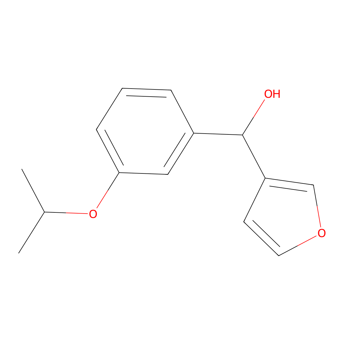Furan-3-yl(3-isopropoxyphenyl)methanol molecular structure, CAS 1443325-36-7