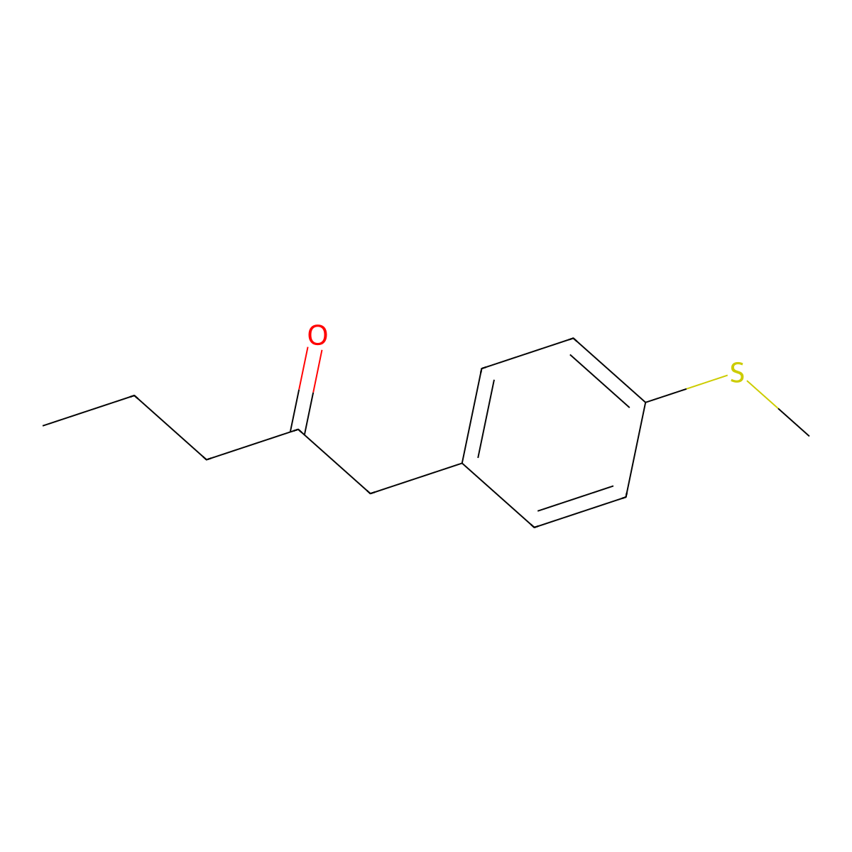 1-[4-(Methylsulfanyl)phenyl]pentan-2-one molecular structure, CAS 1443325-75-4