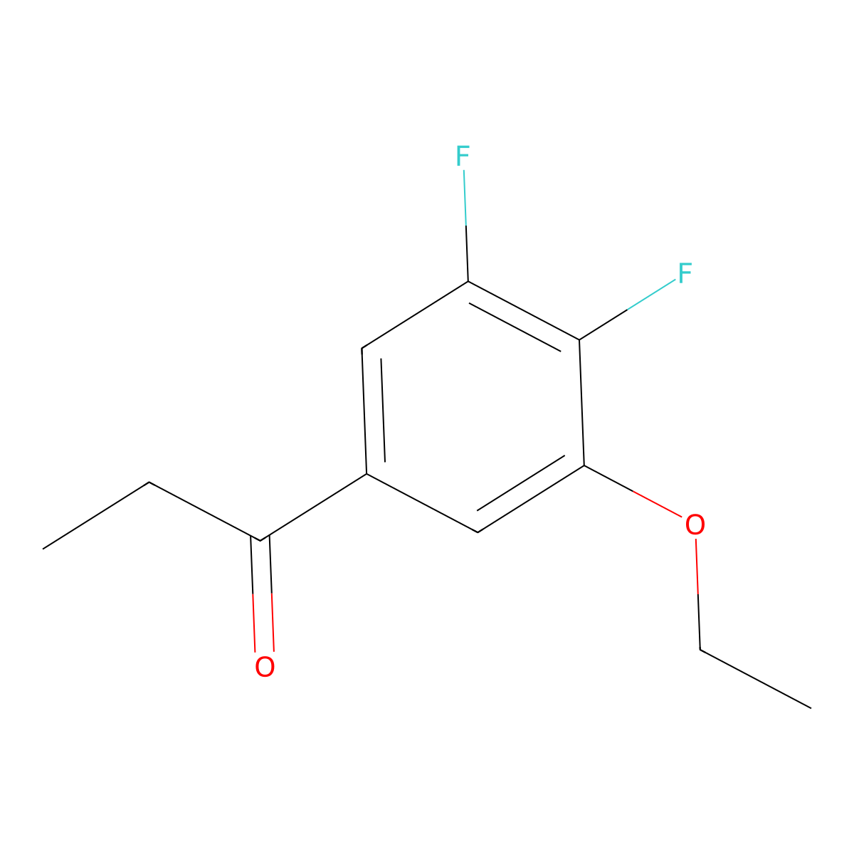1-(3-Ethoxy-4,5-difluorophenyl)propan-1-one molecular structure, CAS 1443325-80-1