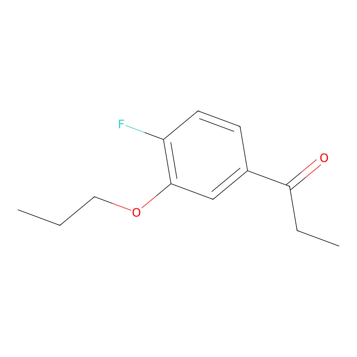1-(4-Fluoro-3-propoxyphenyl)propan-1-one molecular structure, CAS 1443325-94-7