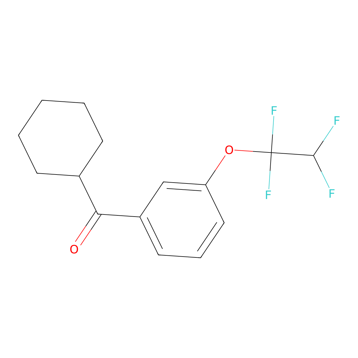 3-(1,1,2,2-Tetrafluoroethoxy)phenyl cyclohexyl ketone molecular structure, CAS 1443326-12-2
