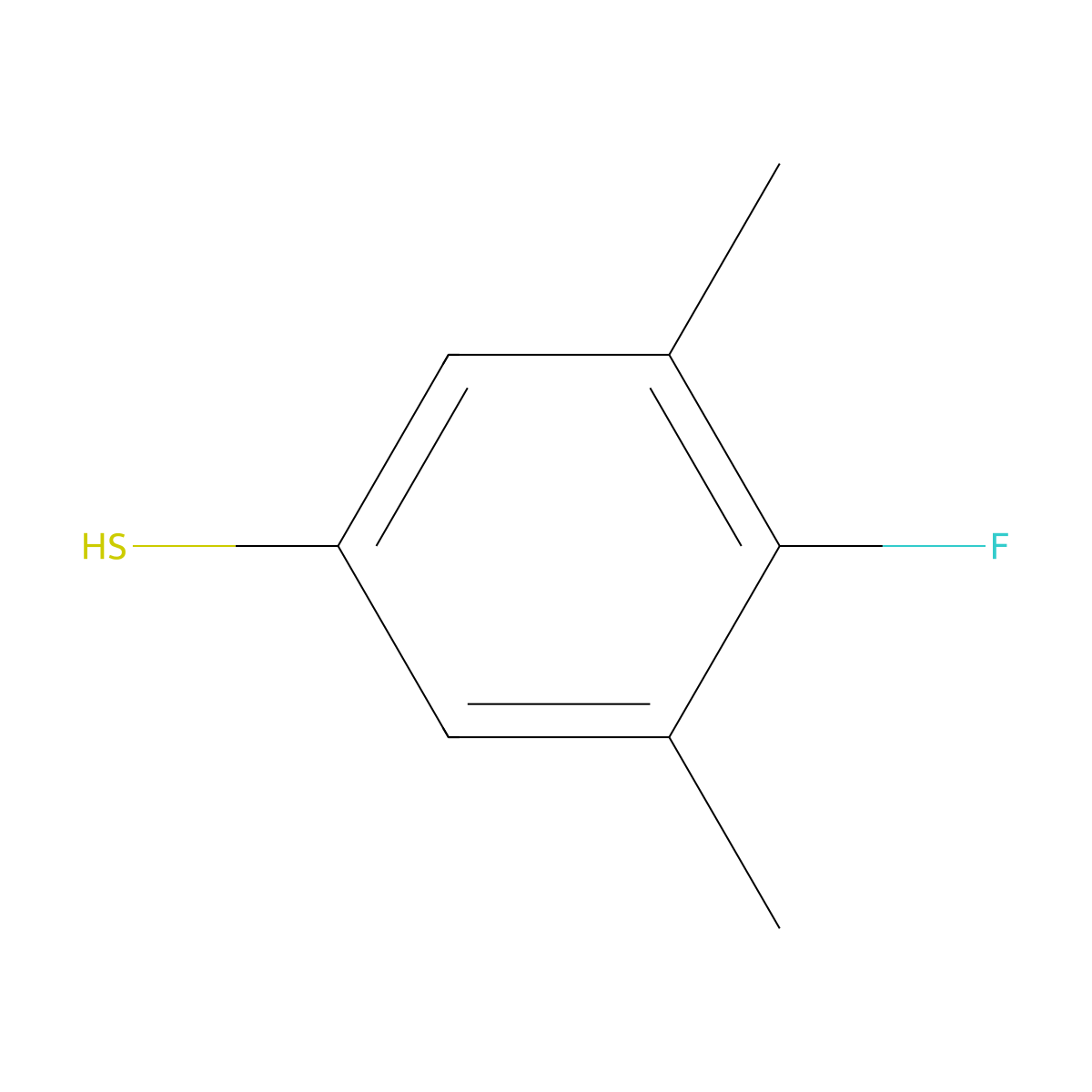 3,5-Dimethyl-4-fluorothiophenol molecular structure, CAS 1443326-28-0