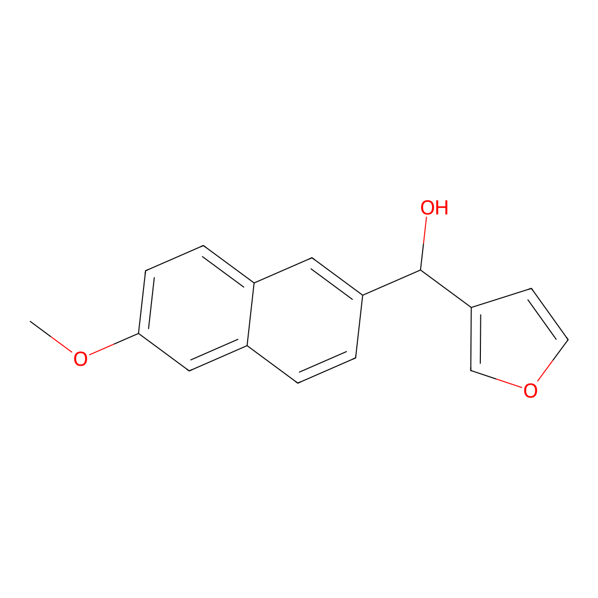 3-Furyl-(6-methoxy-2-naphthyl)methanol molecular structure, CAS 1443326-39-3