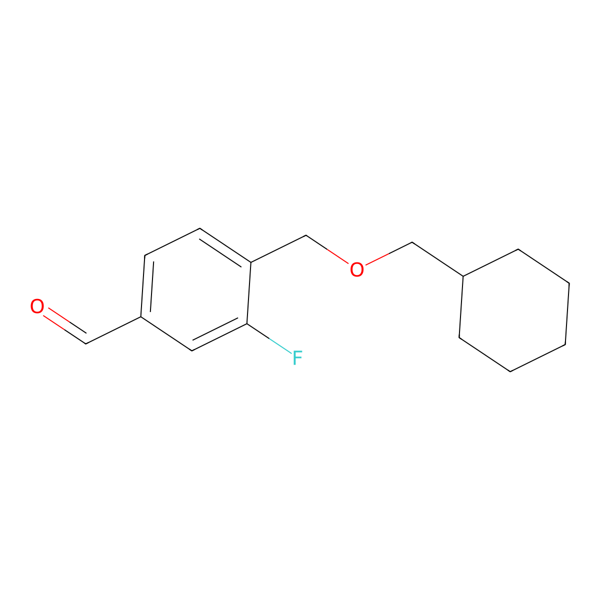4-[(Cyclohexanemethoxy)methyl]-3-fluorobenzaldehyde molecular structure, CAS 1443326-46-2