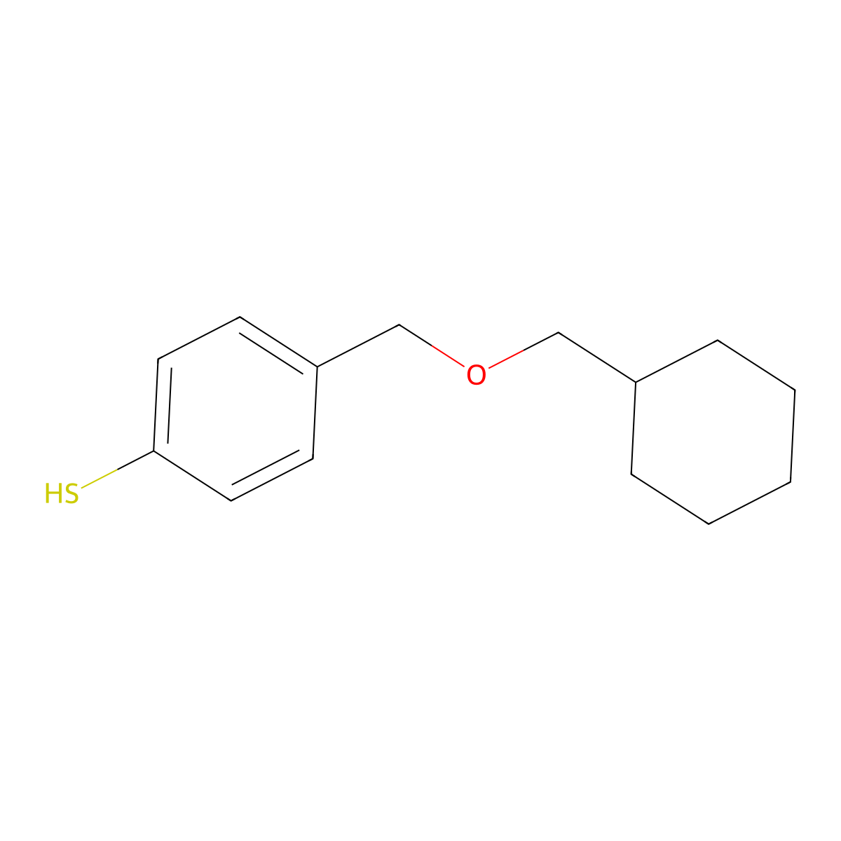 4-[(Cyclohexanemethoxy)methyl]thiophenol molecular structure, CAS 1443326-67-7