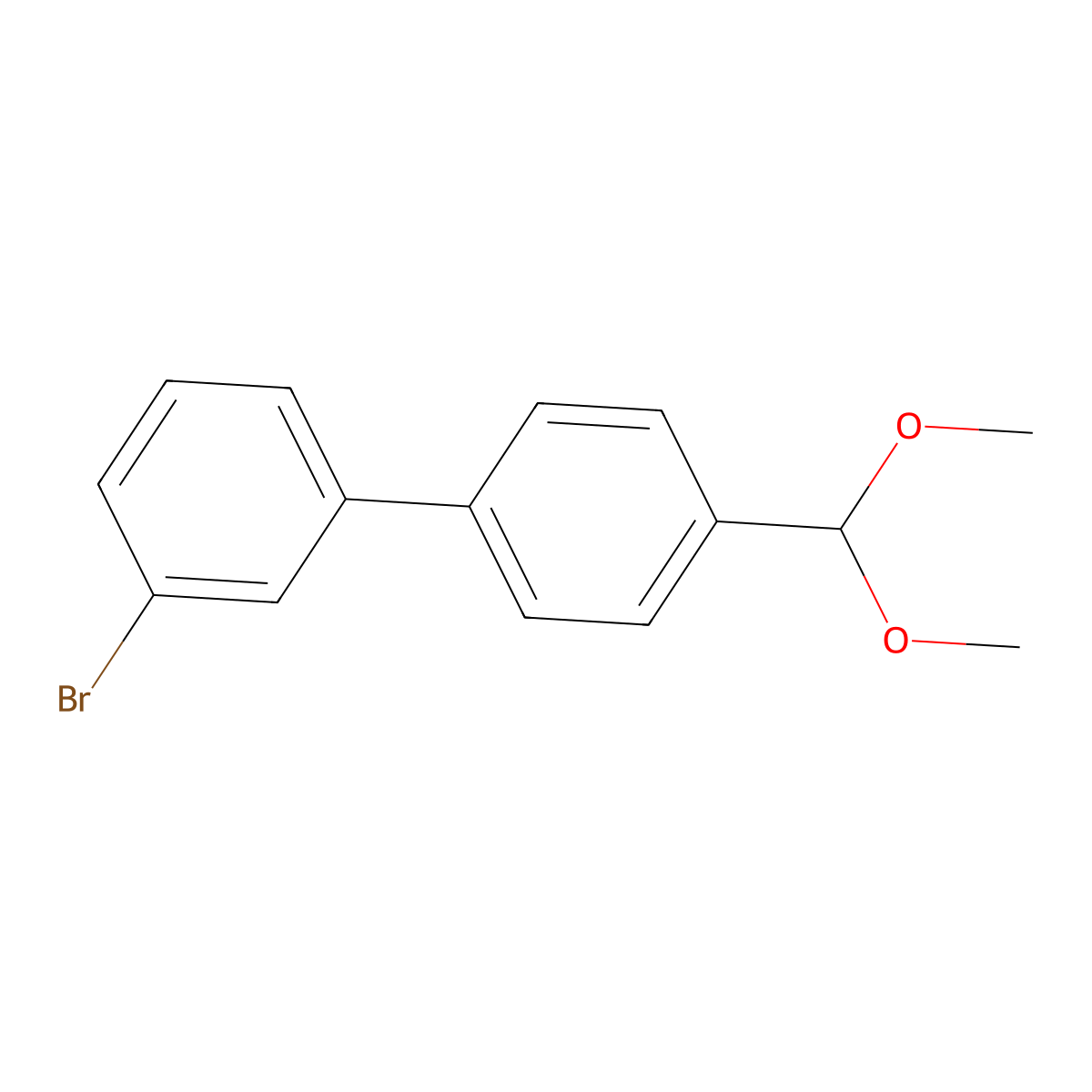 3-Bromo-4'-dimethoxymethylbiphenyl molecular structure, CAS 1443326-73-5