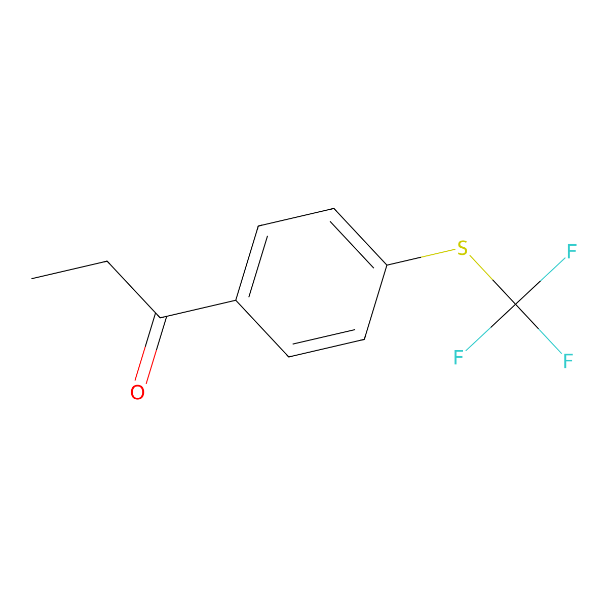 1-(4-(Trifluoromethylthio)phenyl)propan-1-one molecular structure, CAS 1443326-76-8