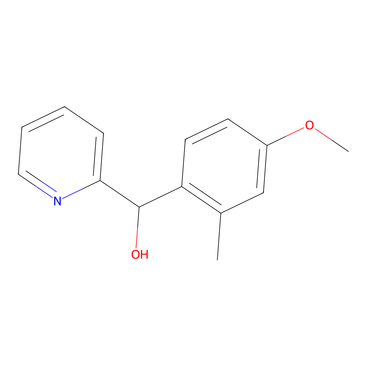 4-Methoxy-2-methylphenyl-(2-pyridyl)methanol molecular structure, CAS 1443326-81-5
