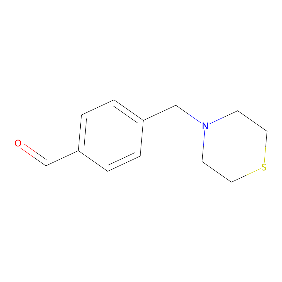 4-(4-Carboxaldehydebenzyl)thiomorpholine molecular structure, CAS 1443326-83-7