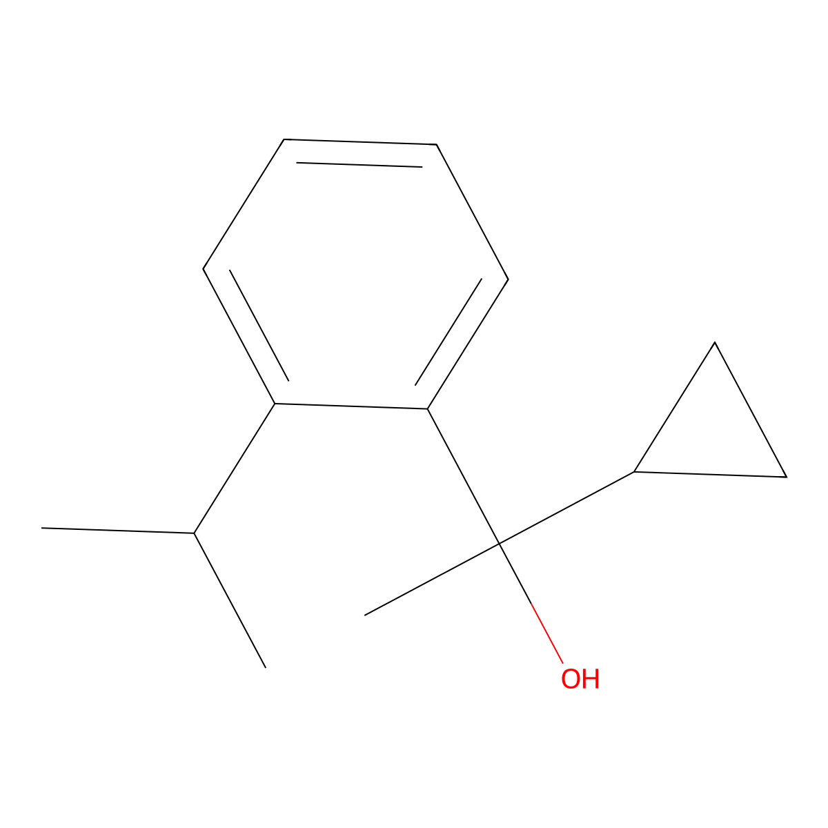 1-(2-iso-Propylphenyl)-1-cyclopropyl ethanol molecular structure, CAS 1443326-89-3