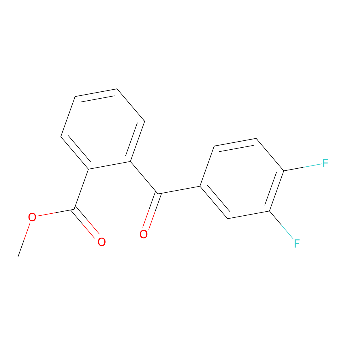 Methyl 2-(3,4-difluorobenzoyl)benzoate molecular structure, CAS 1443326-90-6