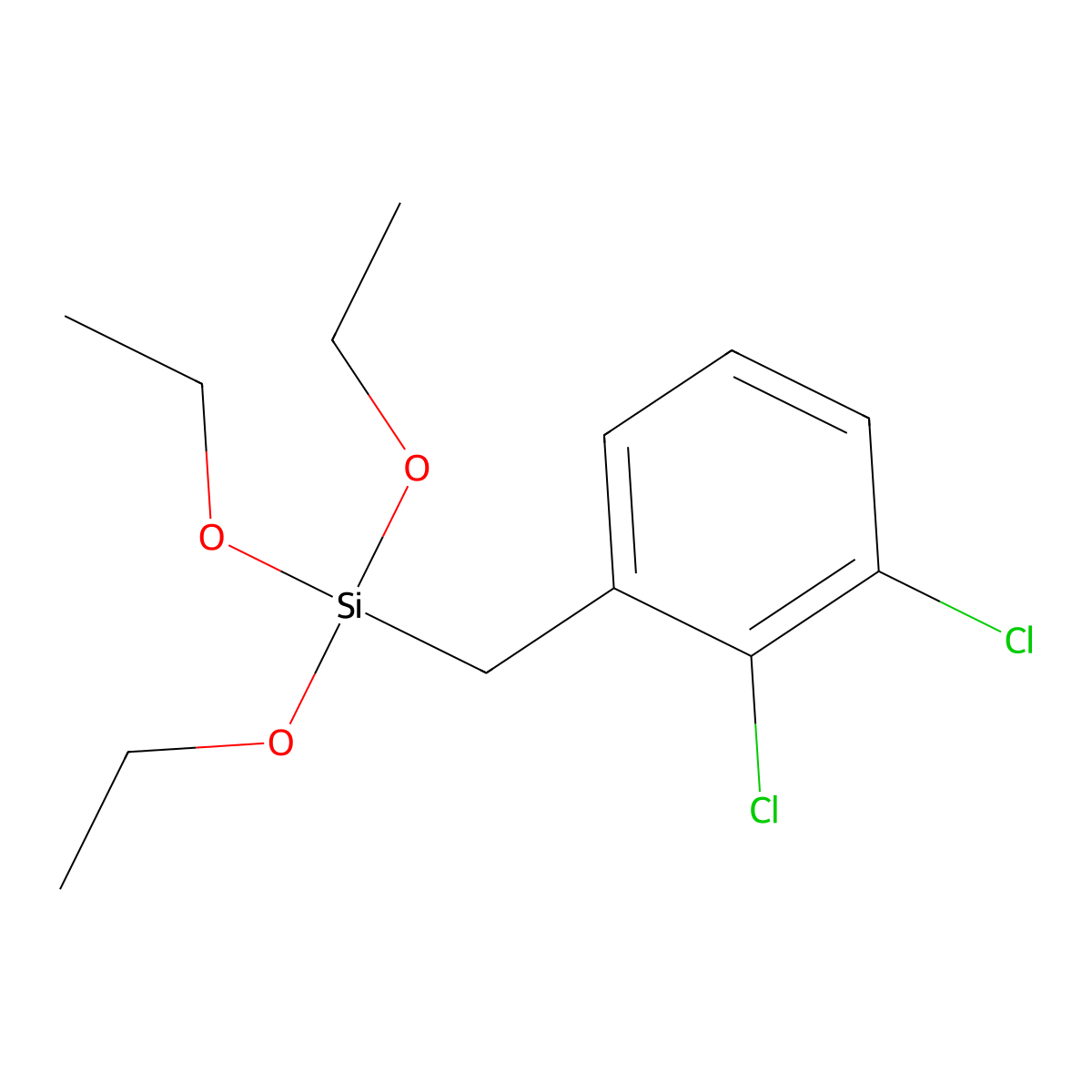 [(2,3-Dichlorophenyl)methyl](triethoxy)silane molecular structure, CAS 1443326-93-9