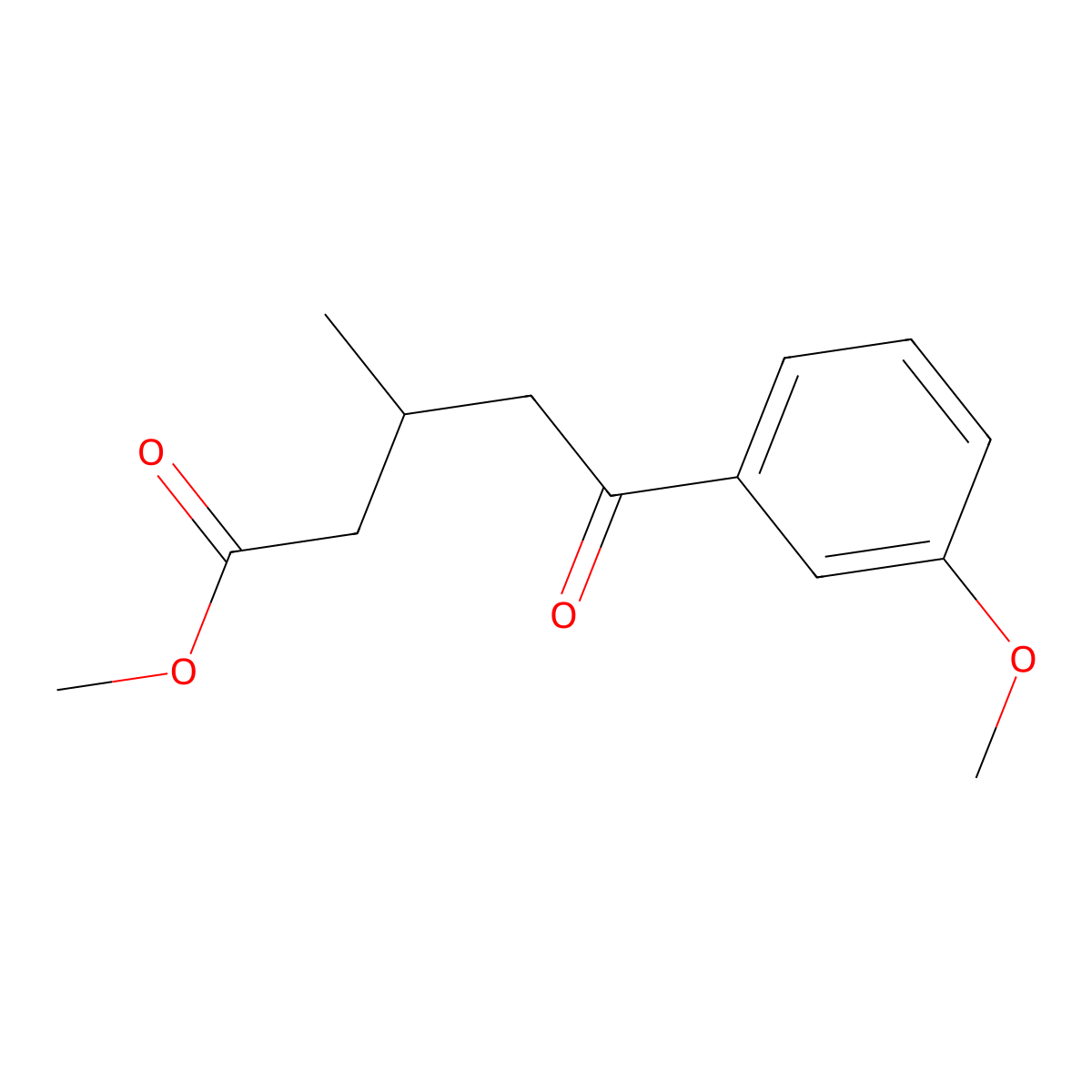 Methyl 5-(3-methoxyphenyl)-3-methyl-5-oxovalerate molecular structure, CAS 1443326-98-4