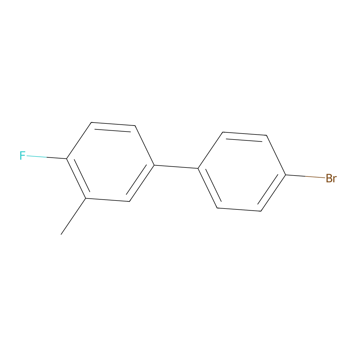 4-Bromo-4'-fluoro-3'-methylbiphenyl molecular structure, CAS 1443327-01-2