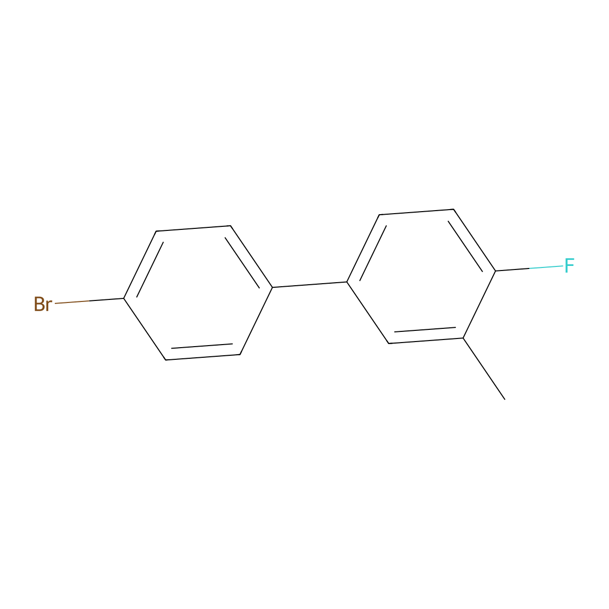 4-Bromo-4'-fluoro-3'-methylbiphenyl molecular structure, CAS 1443327-01-2