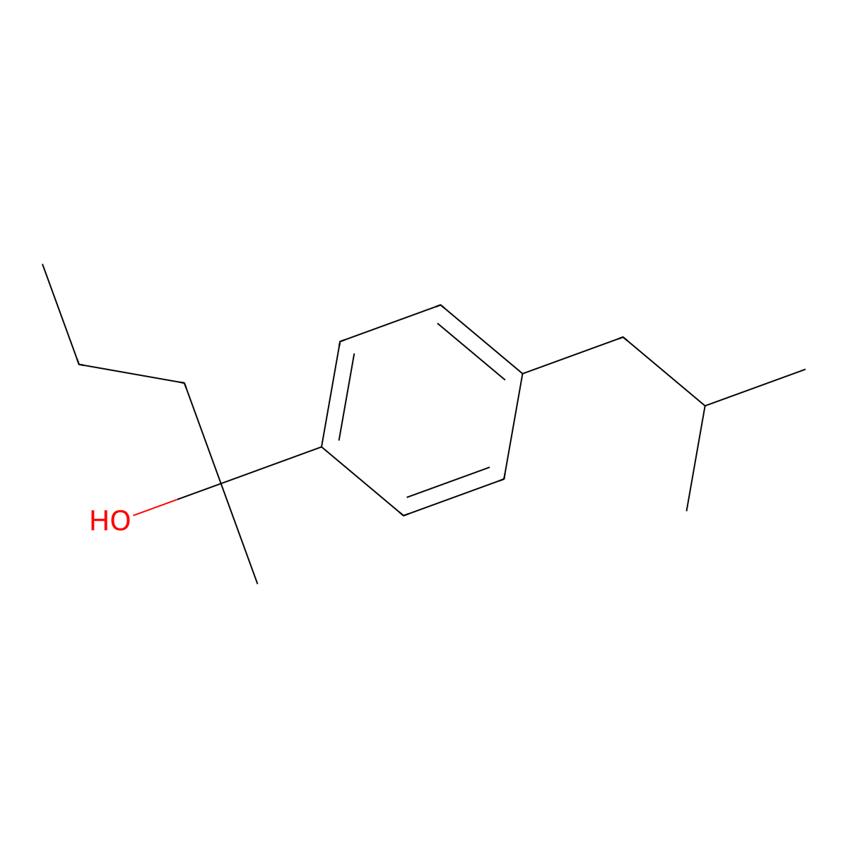 2-(4-Isobutylphenyl)pentan-2-ol molecular structure, CAS 1443327-14-7