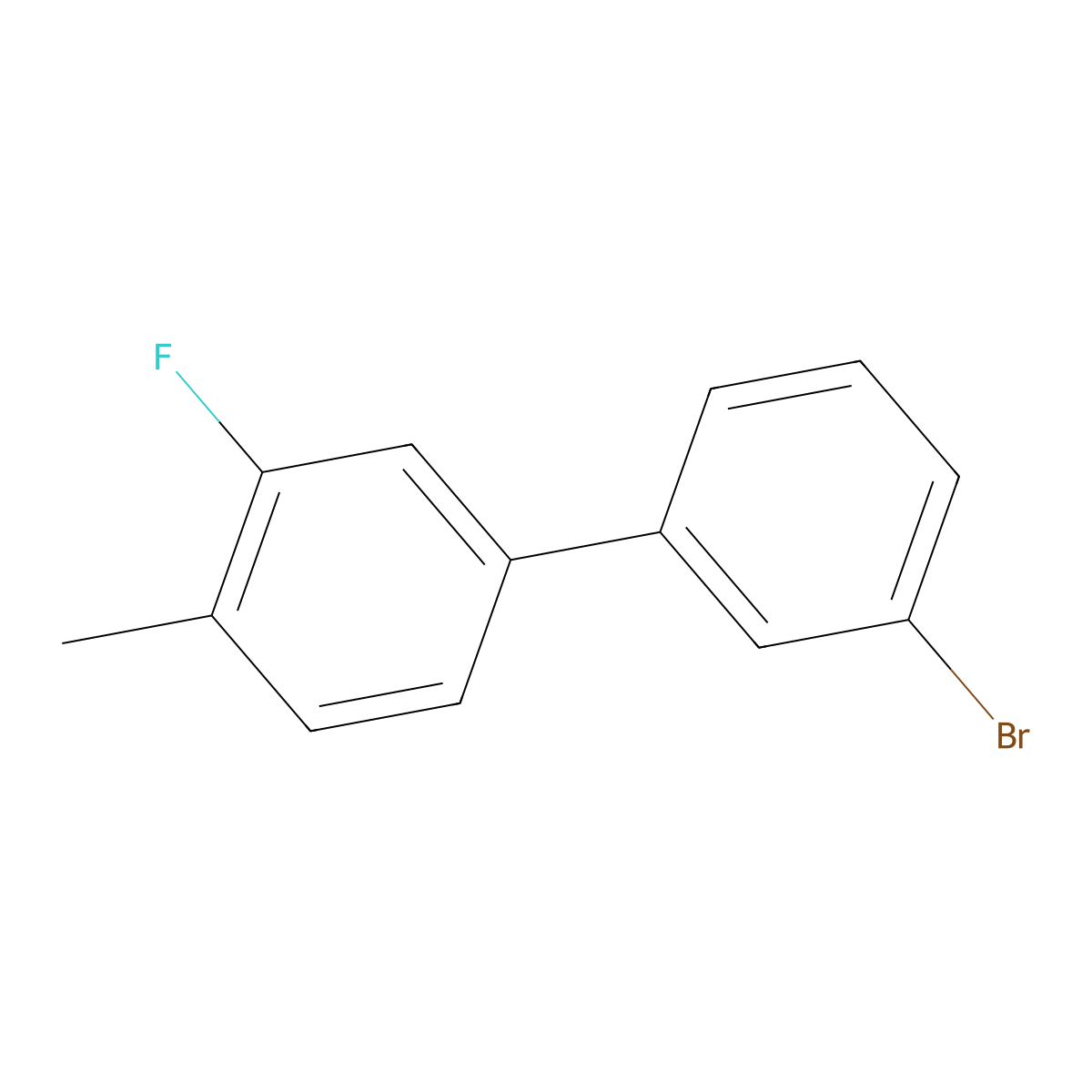 3-Bromo-3'-fluoro-4'-methylbiphenyl molecular structure, CAS 1443327-15-8