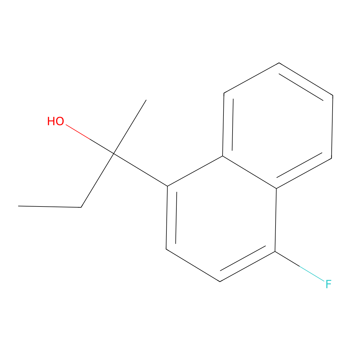 2-(4-Fluoronaphthalen-1-yl)butan-2-ol molecular structure, CAS 1443327-24-9