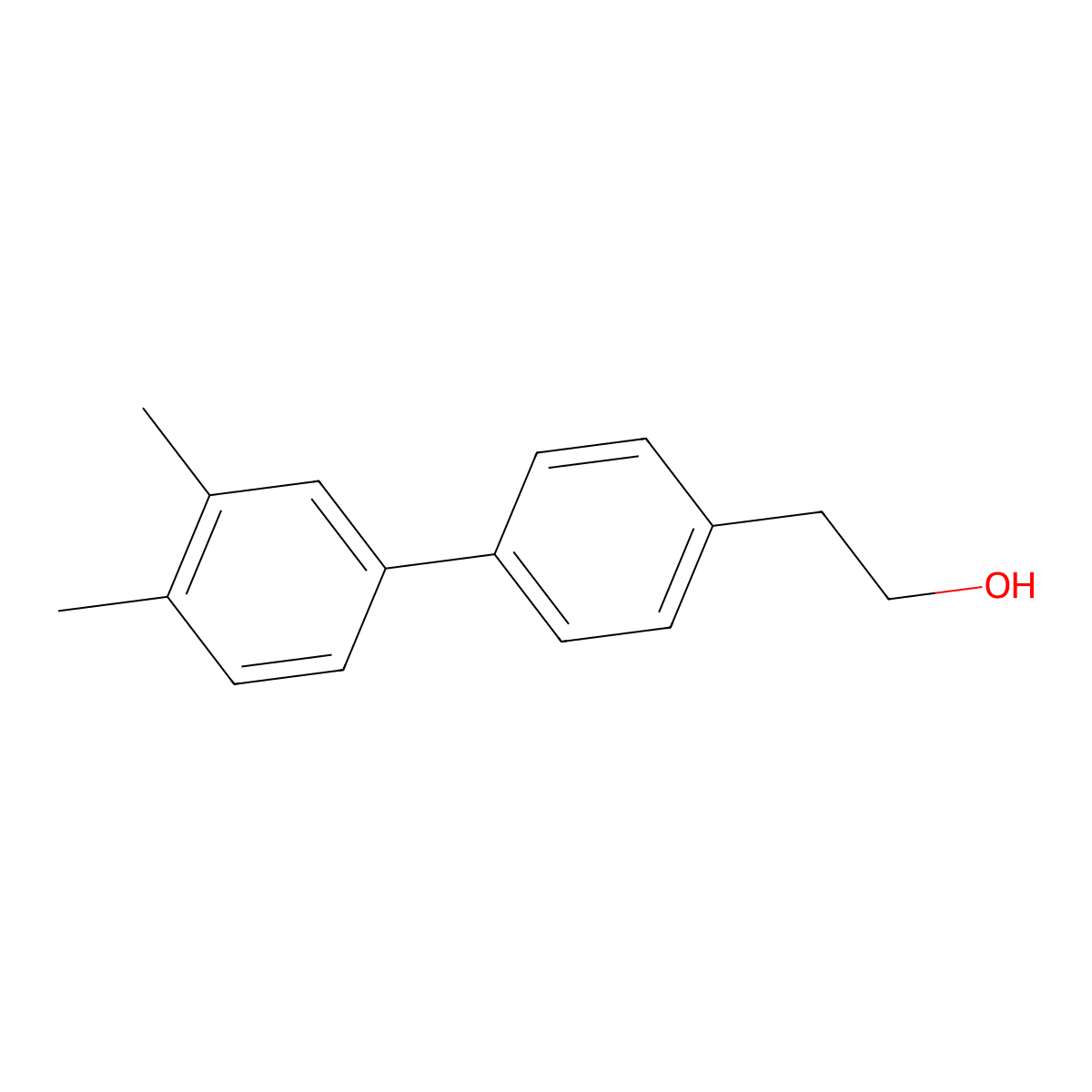 4-(3,4-Dimethylphenyl)phenethyl alcohol molecular structure, CAS 1443327-34-1