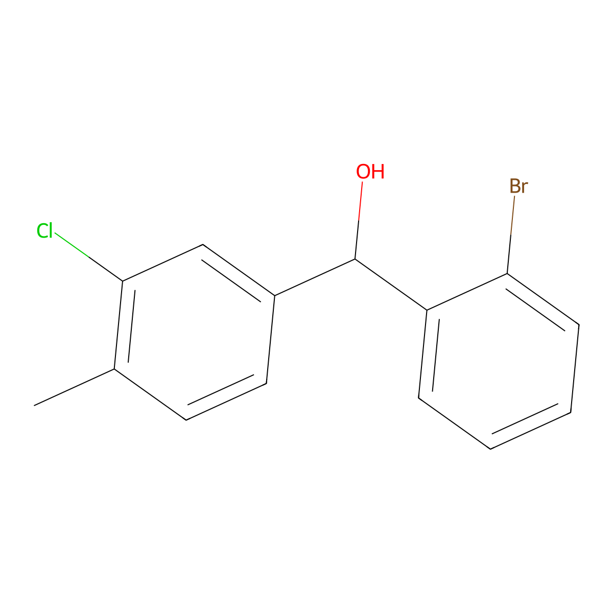 2-Bromo-3'-chloro-4'-methylbenzhydrol molecular structure, CAS 1443327-49-8