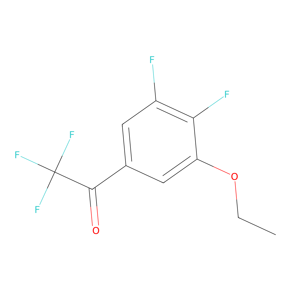 3'-Ethoxy-2,2,2,4',5'-pentafluoroacetophenone molecular structure, CAS 1443327-55-6