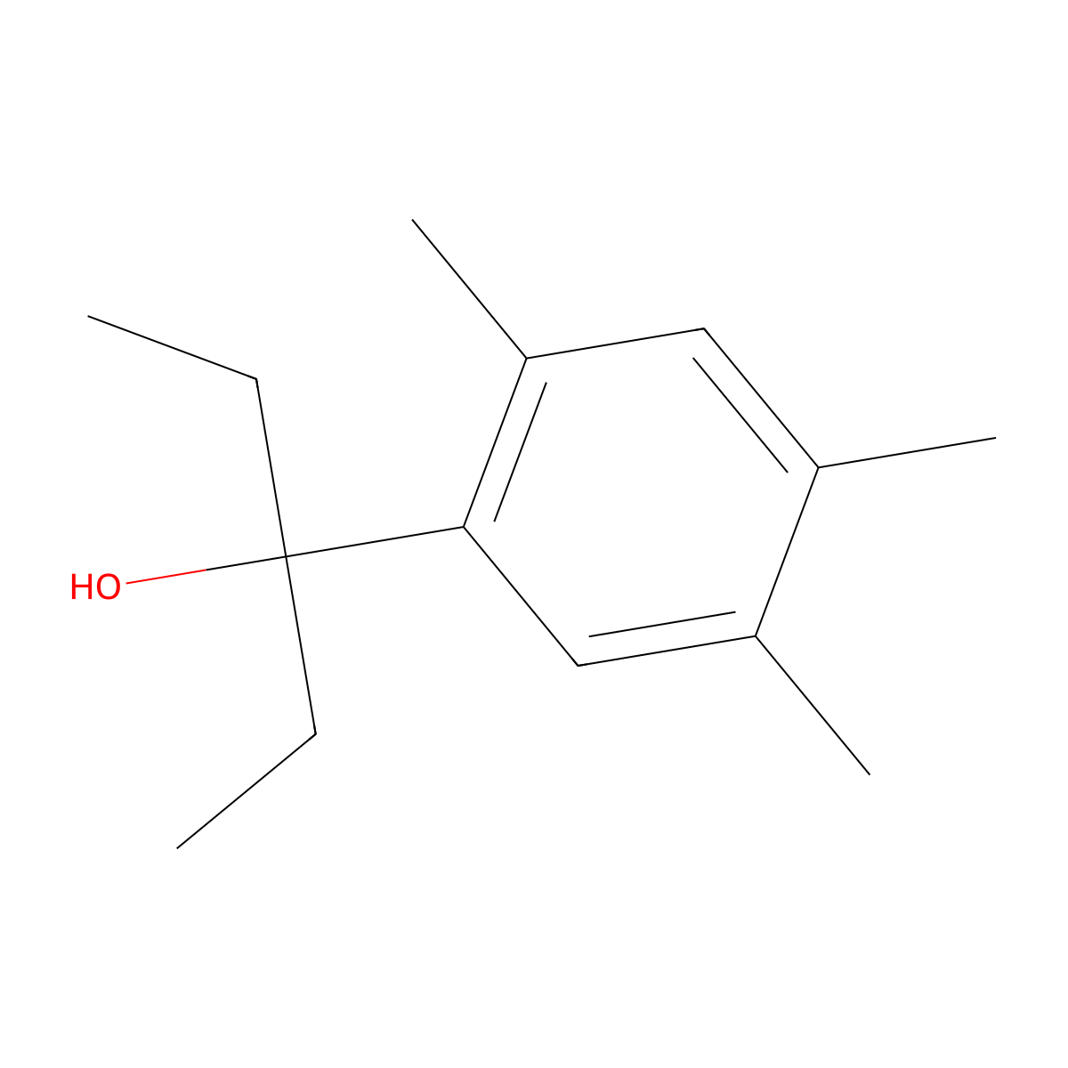 3-(2,4,5-Trimethylphenyl)-3-pentanol molecular structure, CAS 1443327-70-5