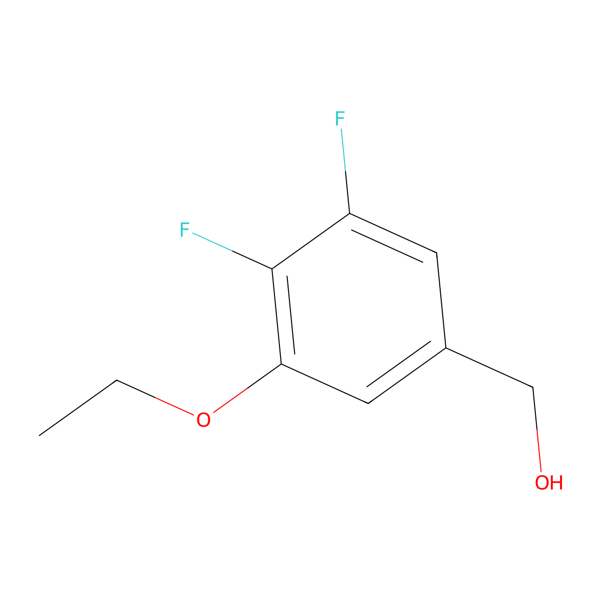 (3-Ethoxy-4,5-difluorophenyl)methanol molecular structure, CAS 1443327-93-2