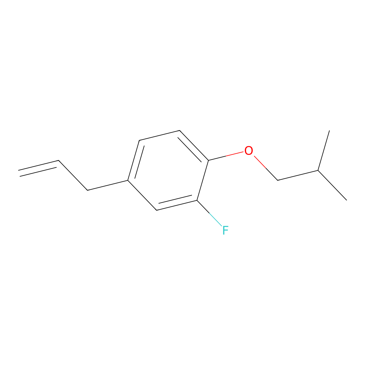 4-Allyl-2-fluoro-1-isobutoxybenzene molecular structure, CAS 1443327-96-5