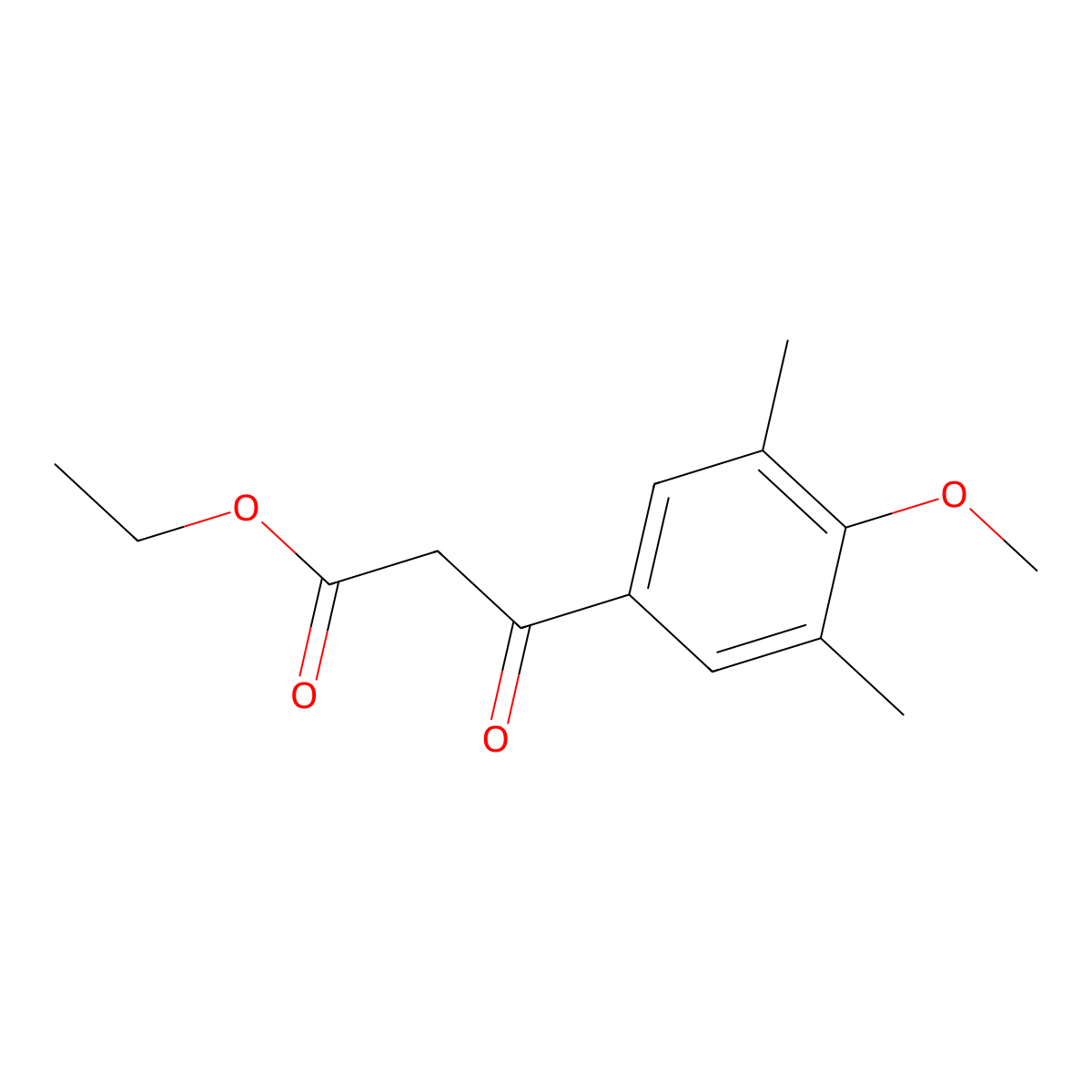Ethyl (3,5-dimethyl-4-methoxybenzoyl)acetate molecular structure, CAS 1443328-00-4