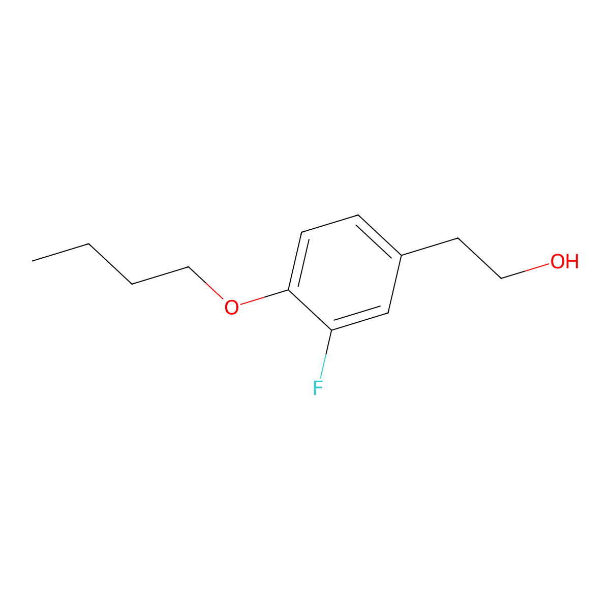 2-(4-Butoxy-3-fluorophenyl)ethanol molecular structure, CAS 1443328-04-8