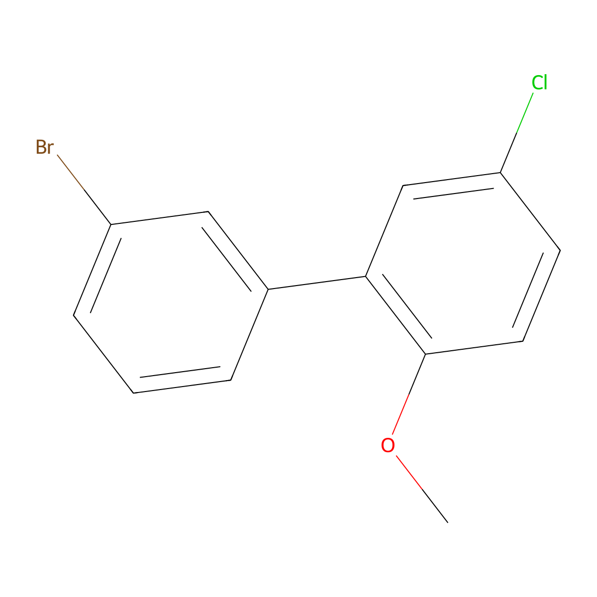 3-Bromo-3'-chloro-6'-methoxybiphenyl molecular structure, CAS 1443328-05-9