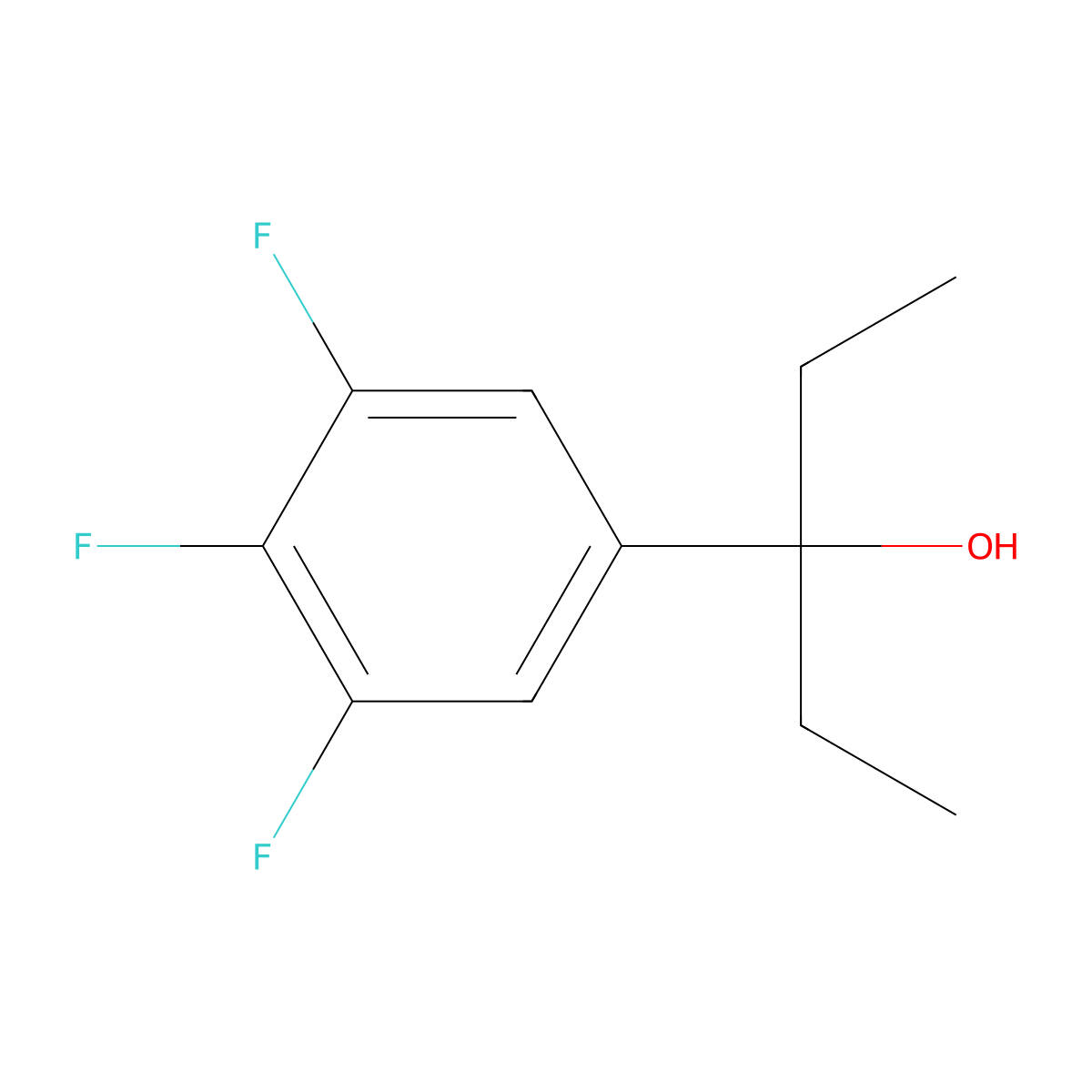 3-(3,4,5-Trifluorophenyl)-3-pentanol molecular structure, CAS 1443328-08-2
