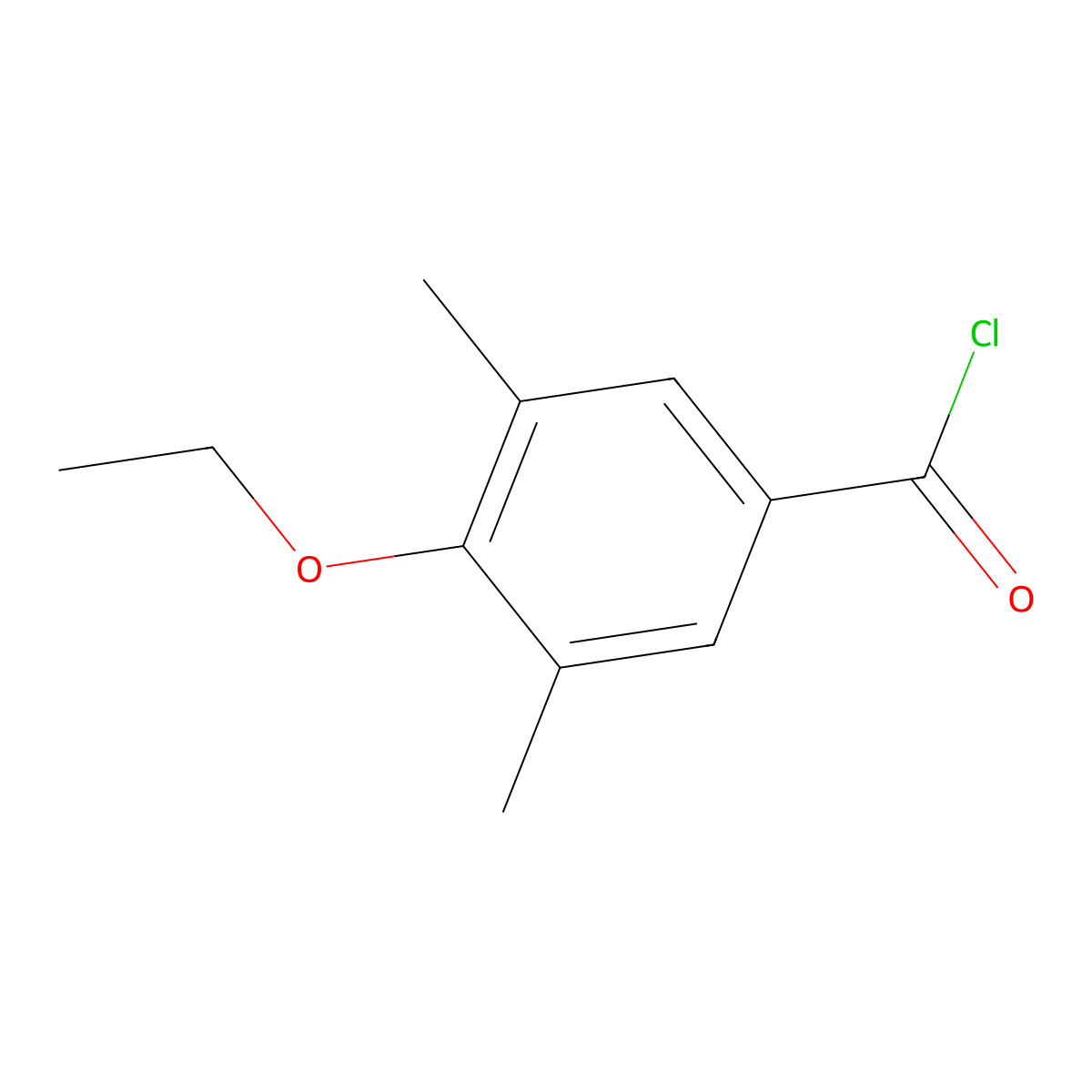 4-Ethoxy-3,5-dimethylbenzoyl chloride molecular structure, CAS 1443328-09-3