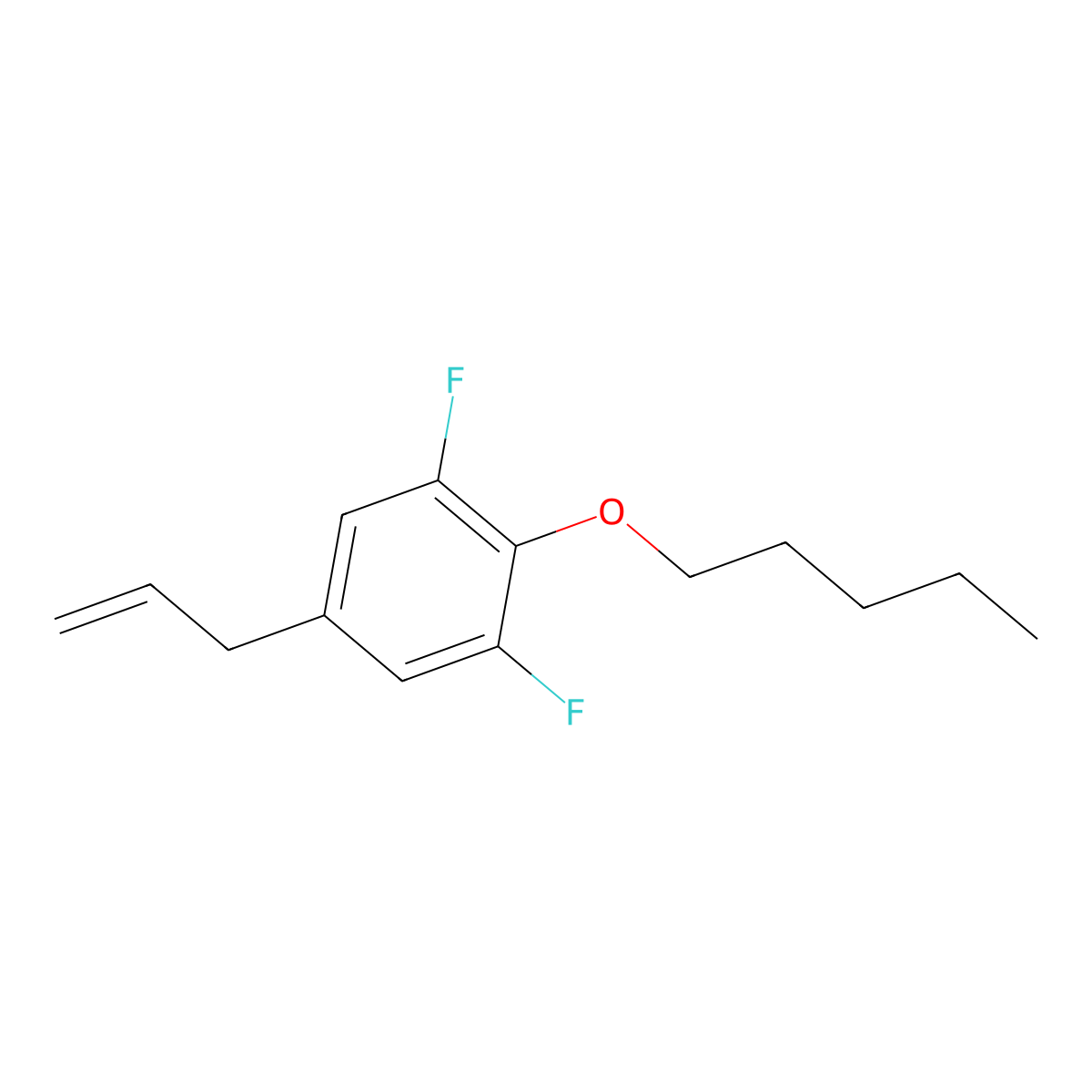 5-Allyl-1,3-difluoro-2-(pentyloxy)benzene molecular structure, CAS 1443328-12-8