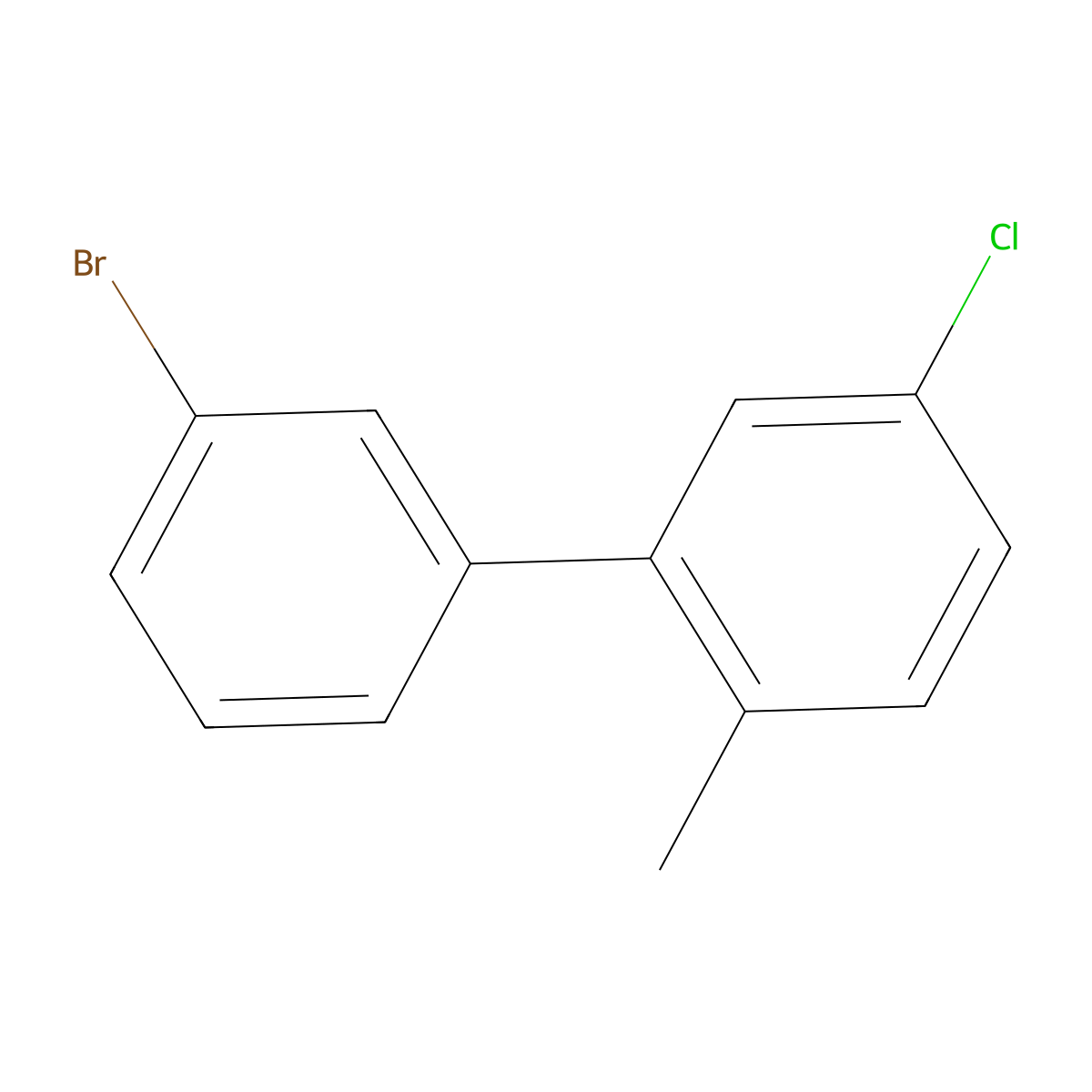 3-Bromo-3'-chloro-6'-methylbiphenyl molecular structure, CAS 1443328-14-0