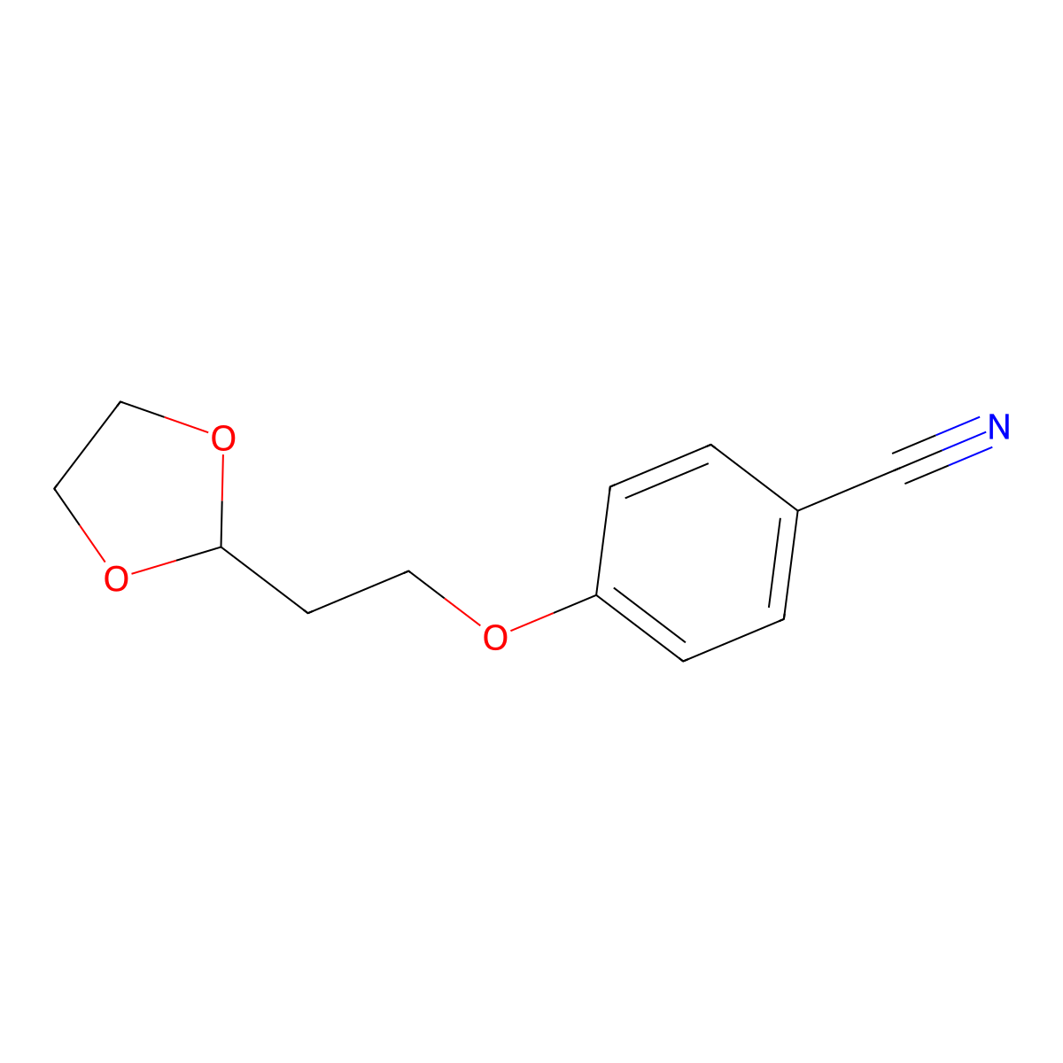 4-[2-(1,3-Dioxolan-2-yl)ethoxy]benzonitrile molecular structure, CAS 1443328-17-3