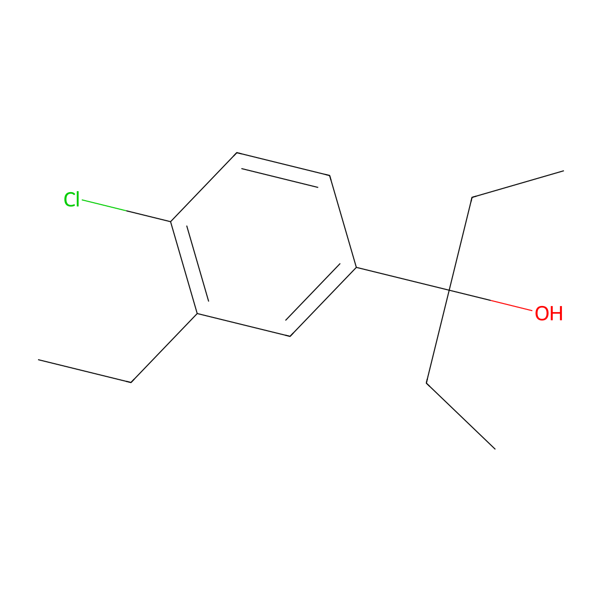 3-(4-Chloro-3-ethylphenyl)-3-pentanol molecular structure, CAS 1443328-22-0