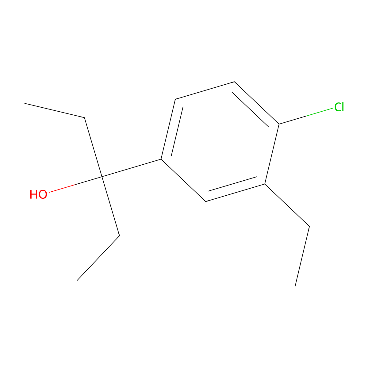 3-(4-Chloro-3-ethylphenyl)-3-pentanol molecular structure, CAS 1443328-22-0