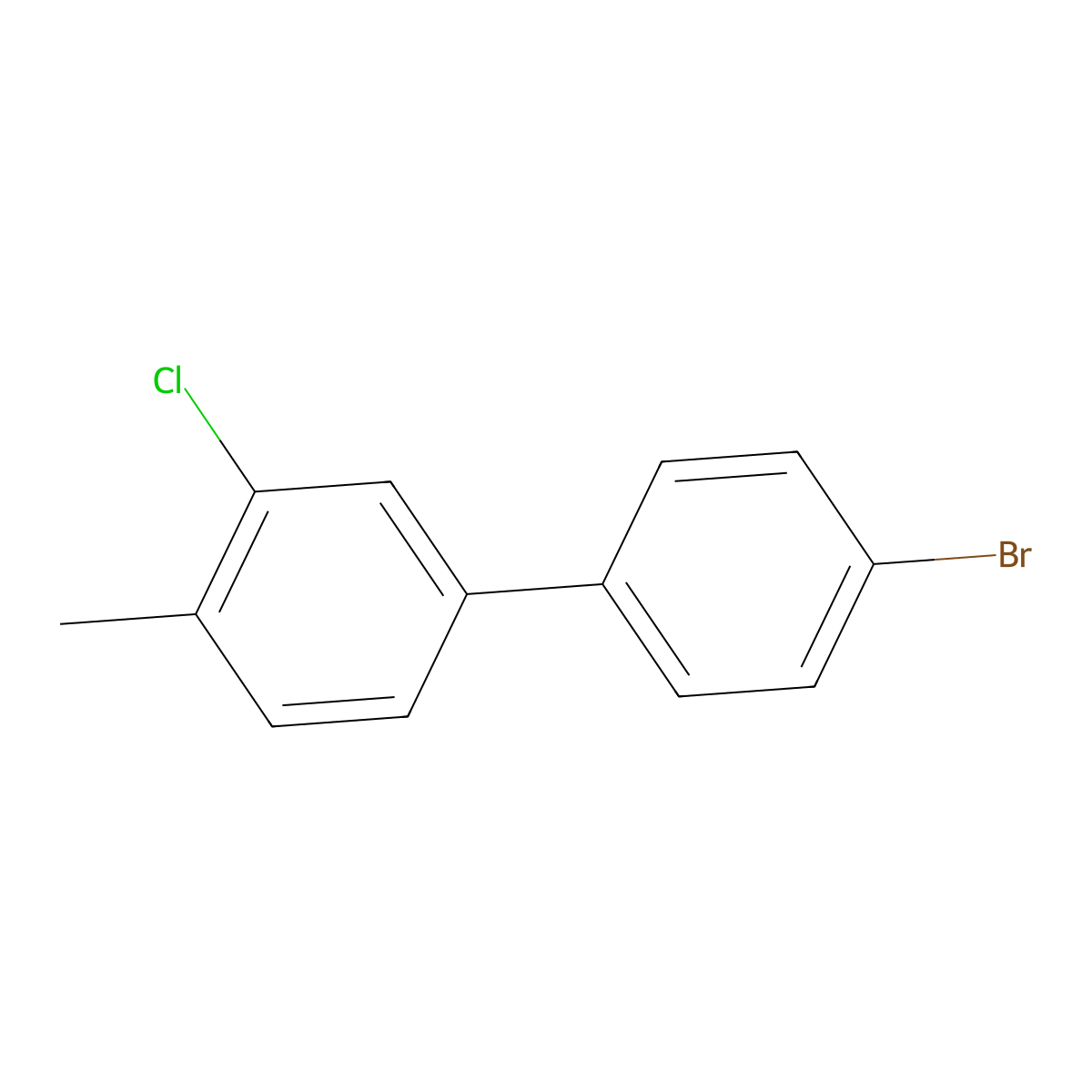4-Bromo-3'-chloro-4'-methylbiphenyl molecular structure, CAS 1443328-25-3