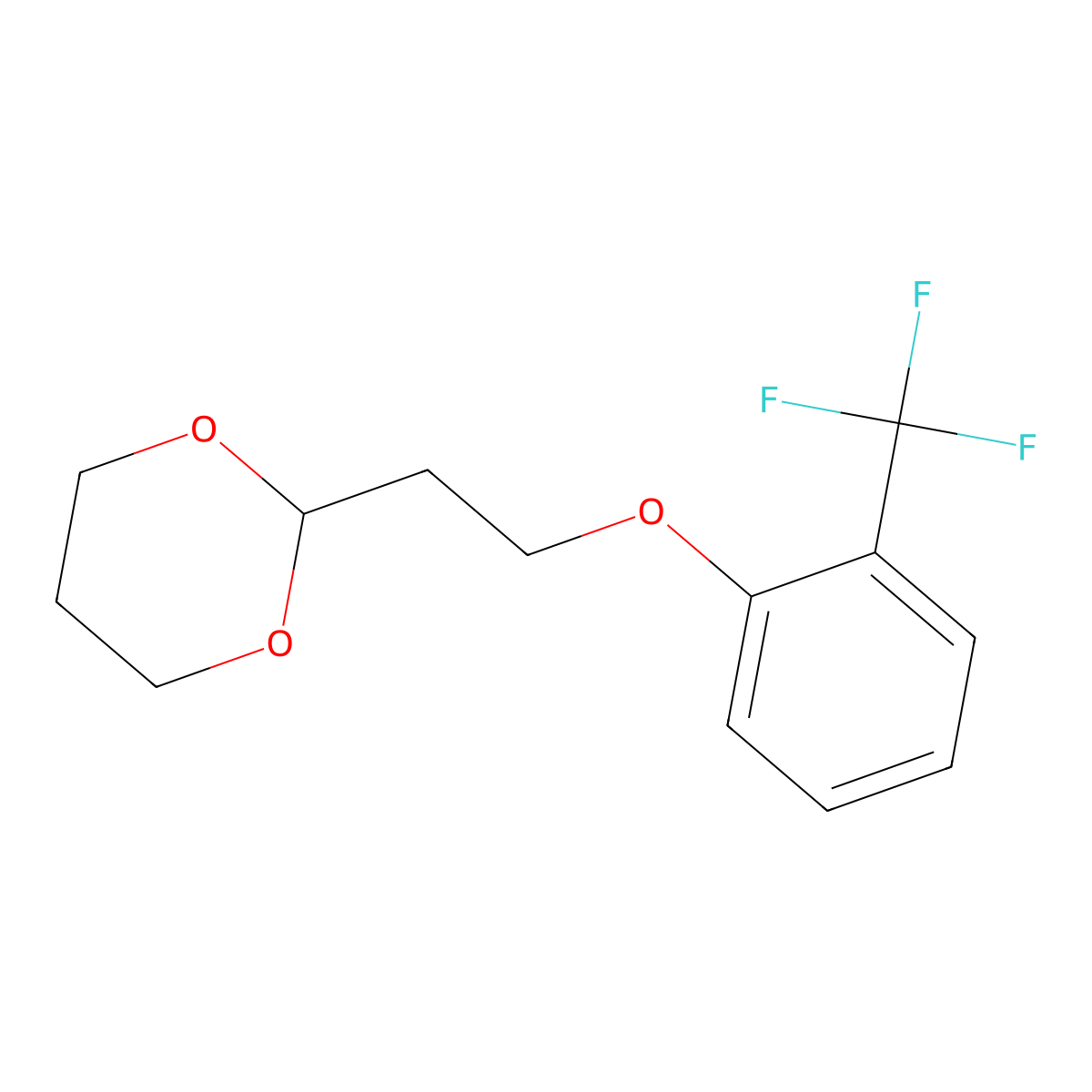 2-[2-(1,3-Dioxan-2-yl)ethoxy]benzotrifluoride molecular structure, CAS 1443328-27-5