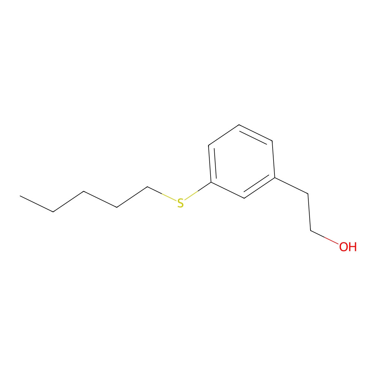 3-(n-Pentylthio)phenethyl alcohol molecular structure, CAS 1443328-33-3