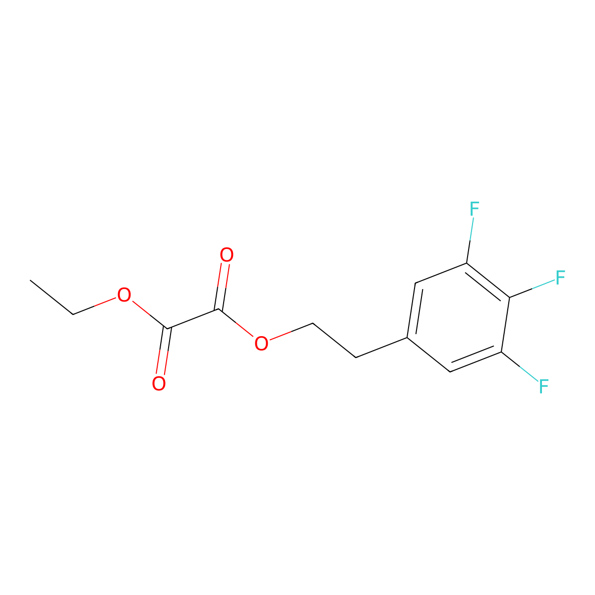 O2-Ethyl O1-[2-(3,4,5-trifluorophenyl)ethyl] oxalate molecular structure, CAS 1443328-34-4