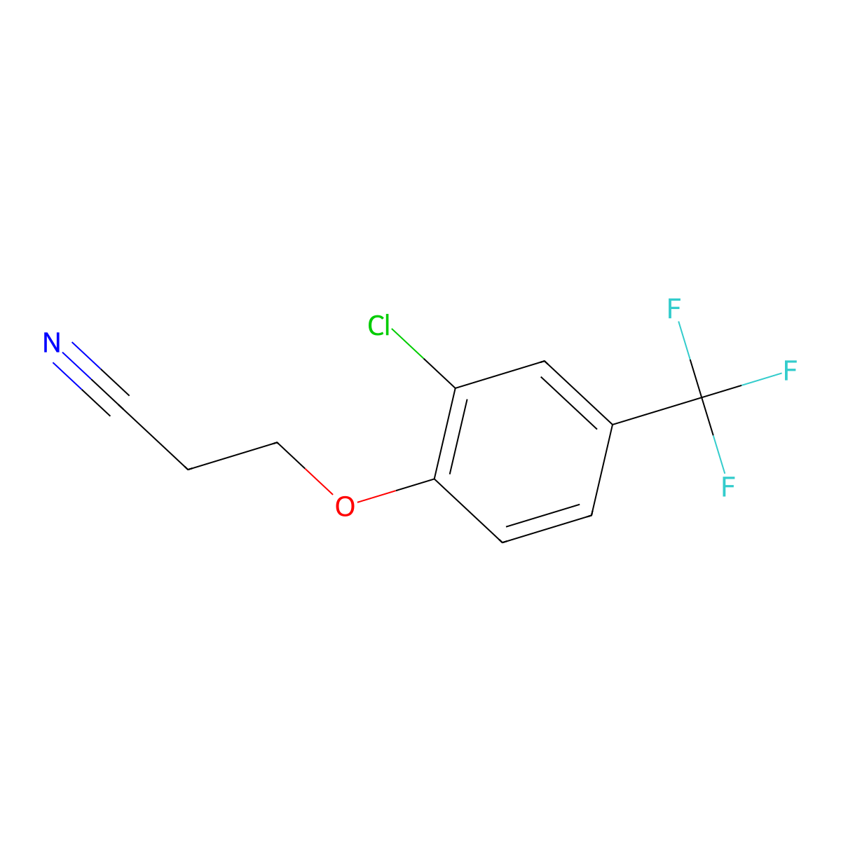 3-[2-Chloro-4-(trifluoromethyl)-phenoxy]propanenitrile molecular structure, CAS 1443328-35-5
